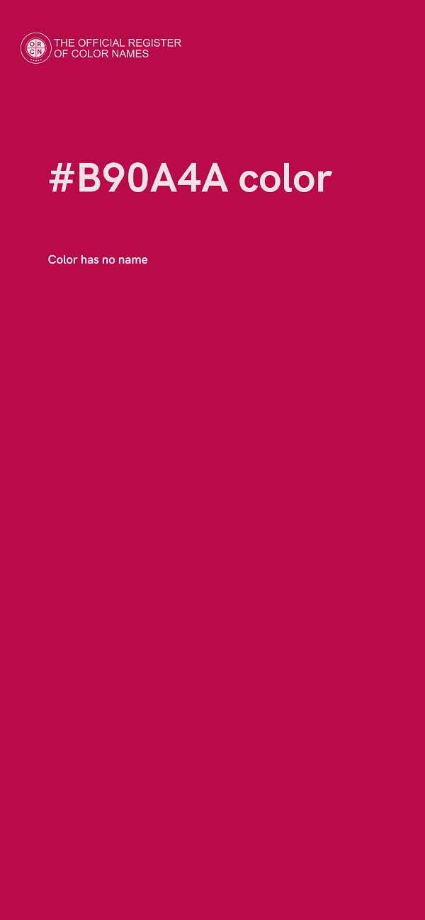 #B90A4A color image