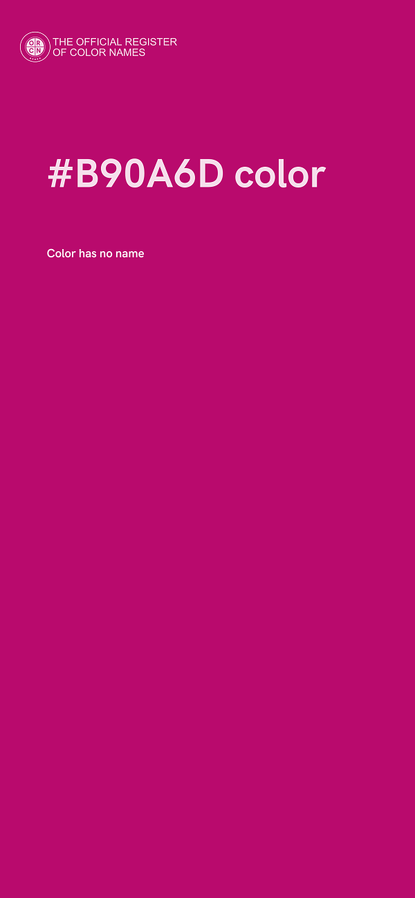 #B90A6D color image