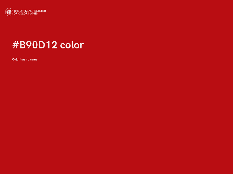 #B90D12 color image