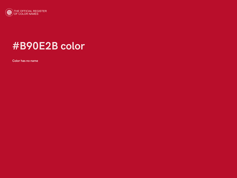 #B90E2B color image