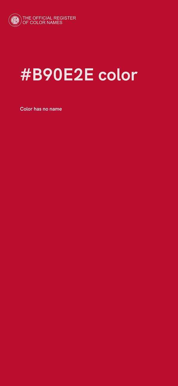 #B90E2E color image