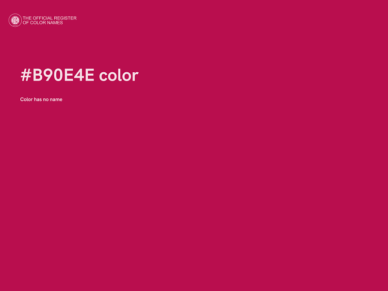 #B90E4E color image