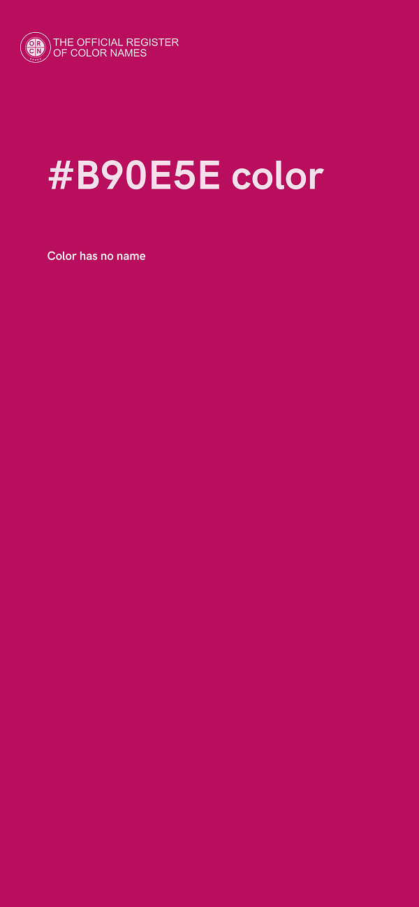#B90E5E color image