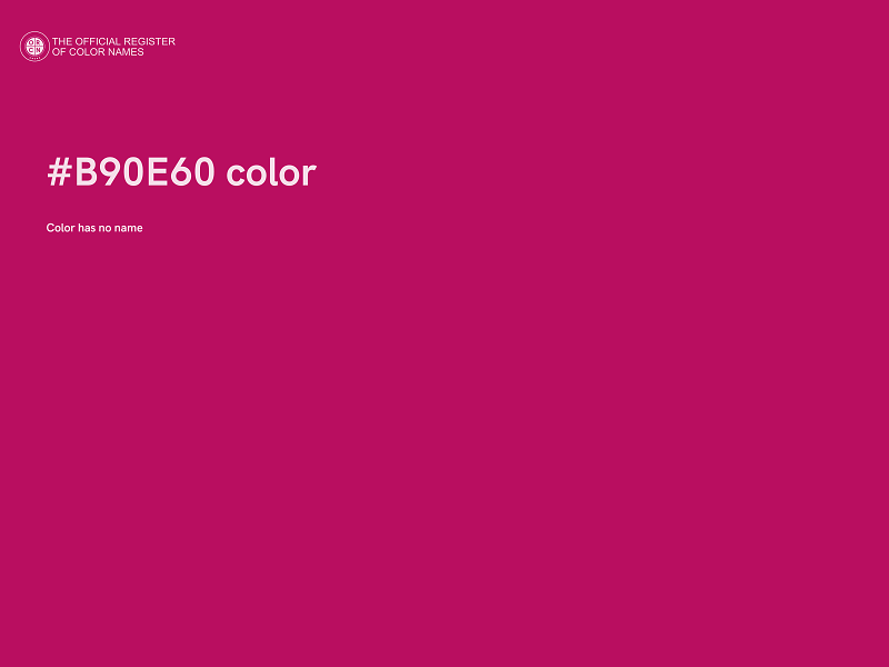 #B90E60 color image