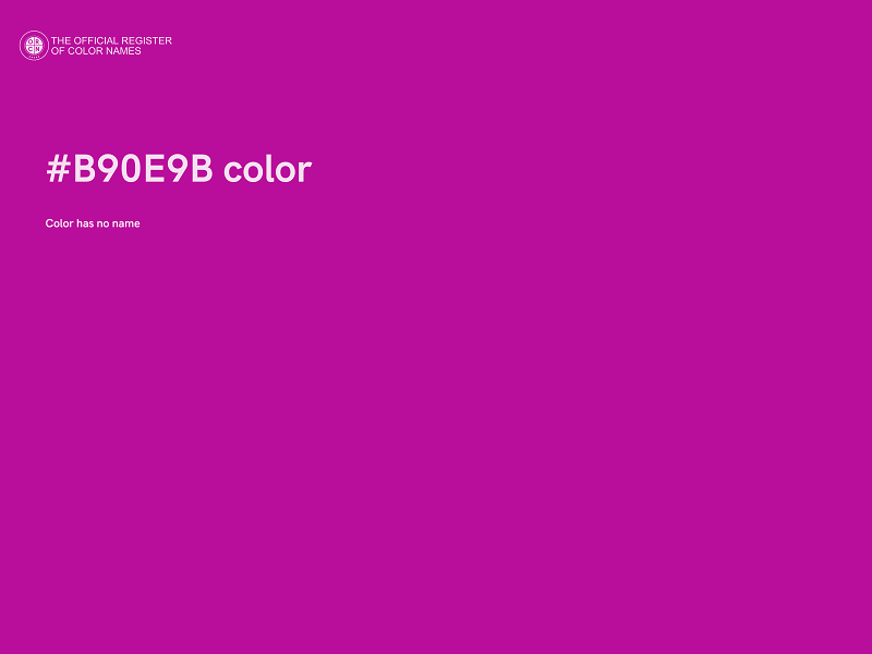 #B90E9B color image