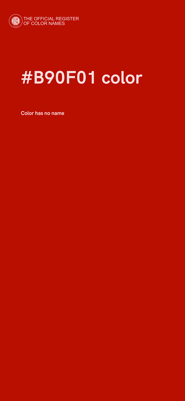 #B90F01 color image