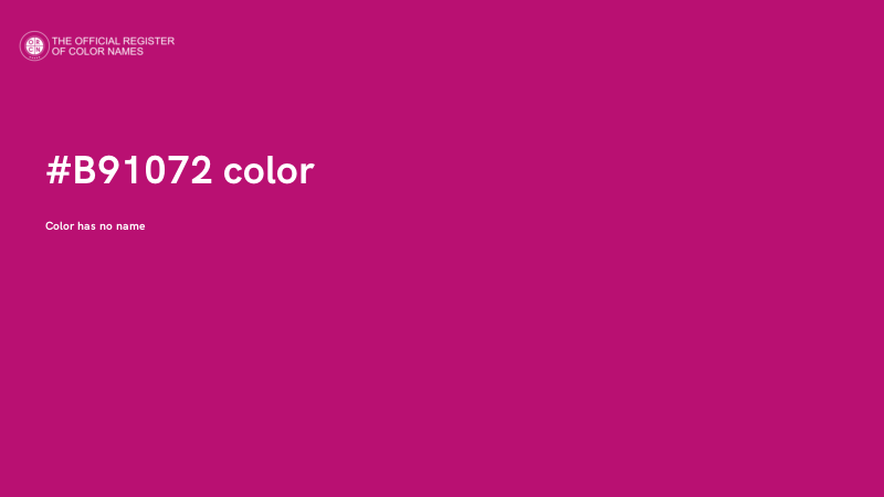 #B91072 color image