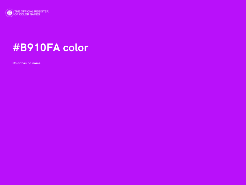 #B910FA color image