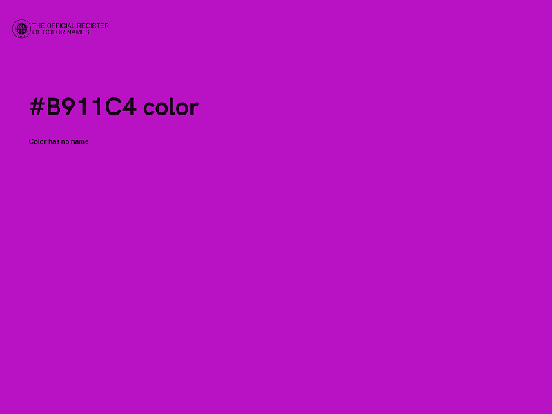 #B911C4 color image