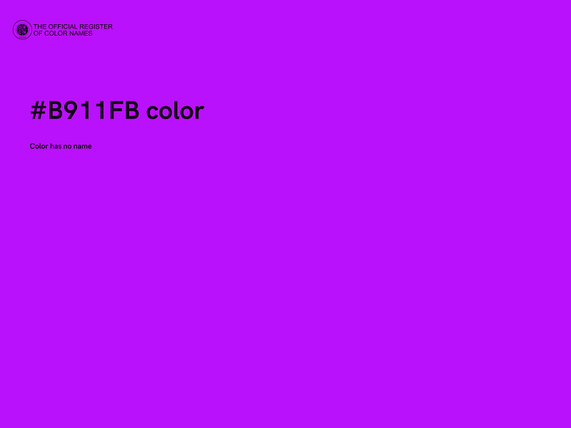 #B911FB color image