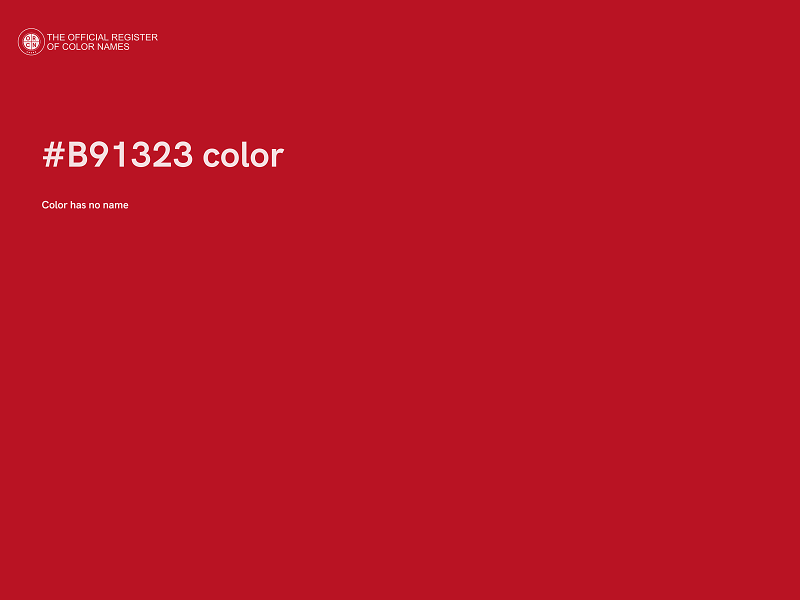 #B91323 color image
