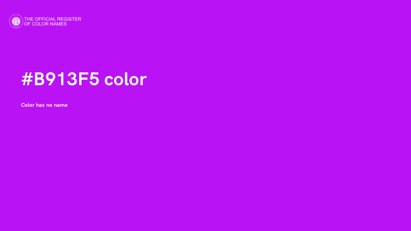 #B913F5 color image