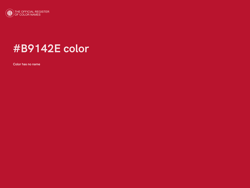 #B9142E color image