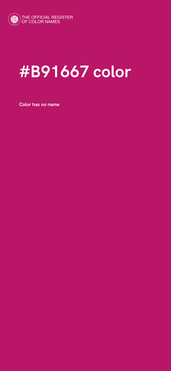 #B91667 color image