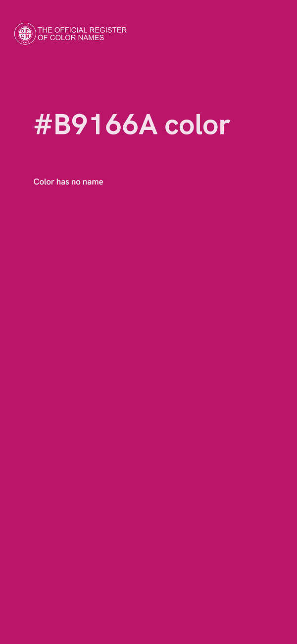 #B9166A color image