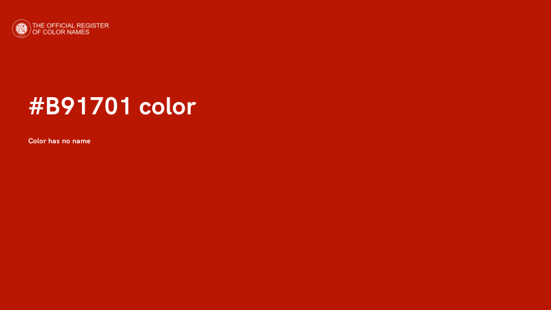 #B91701 color image