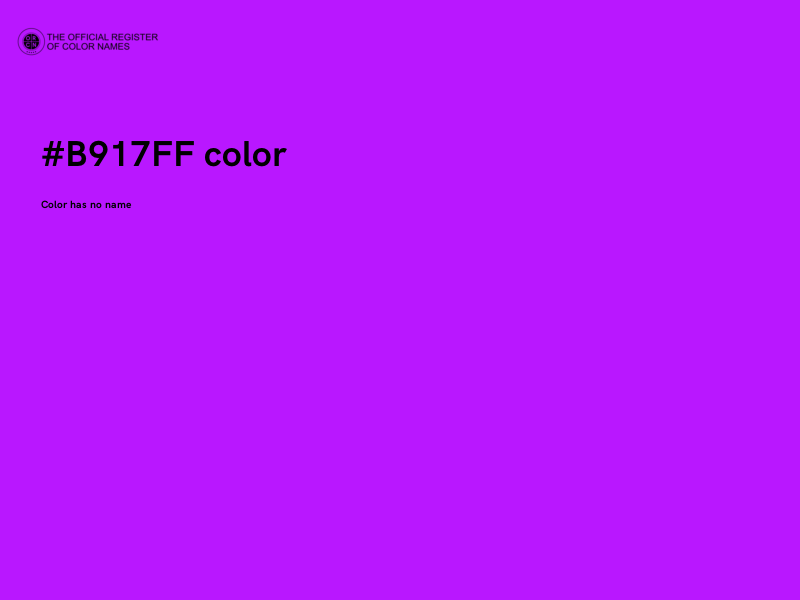 #B917FF color image