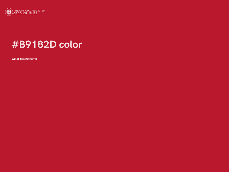 #B9182D color image