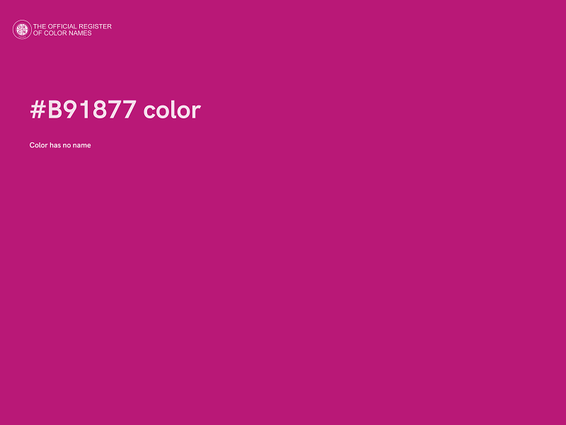 #B91877 color image