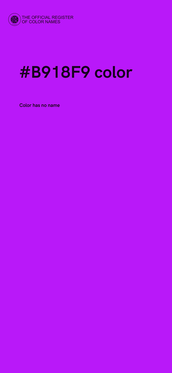 #B918F9 color image