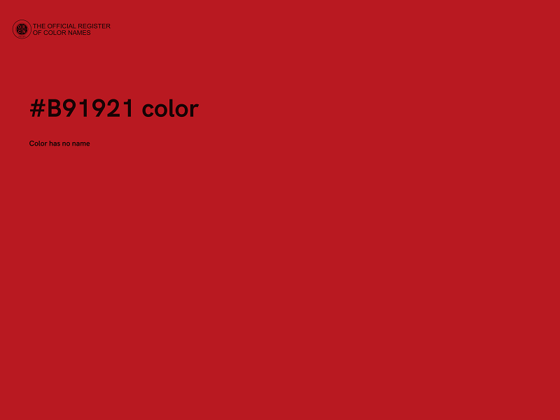 #B91921 color image