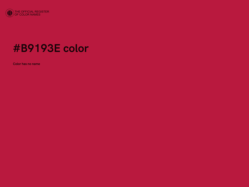 #B9193E color image