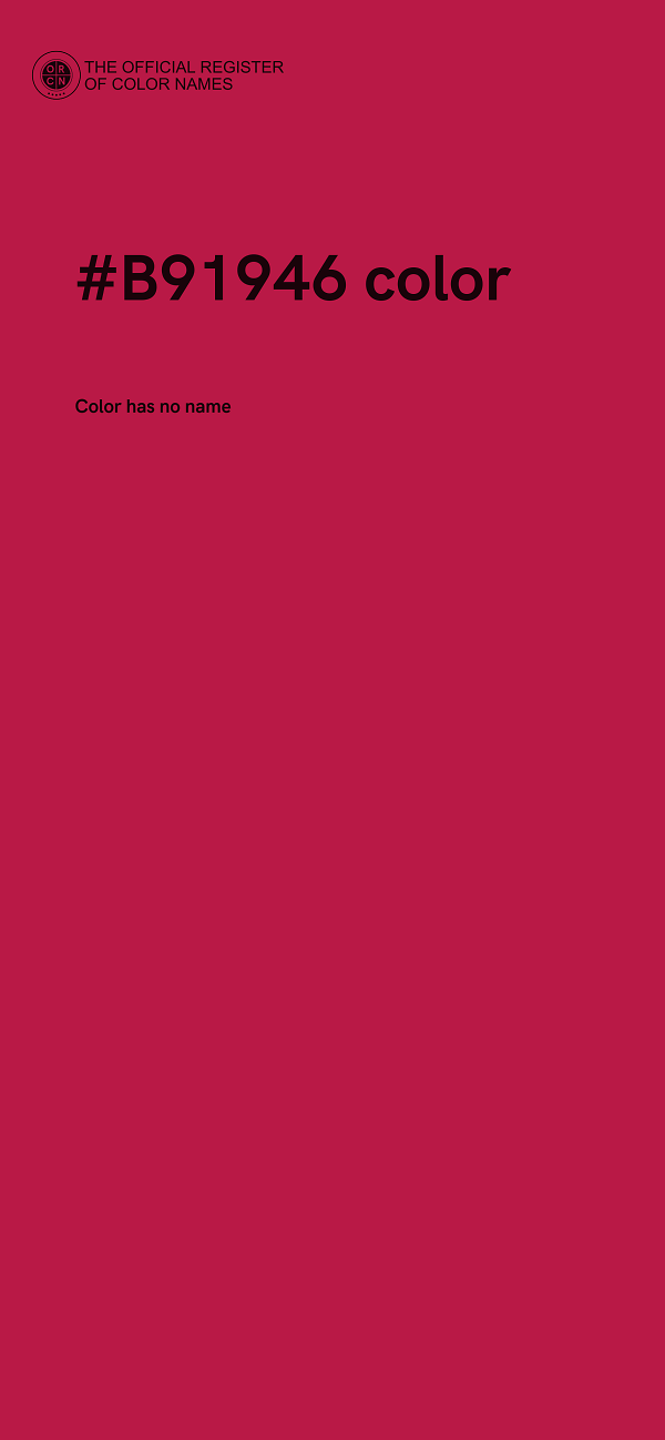 #B91946 color image