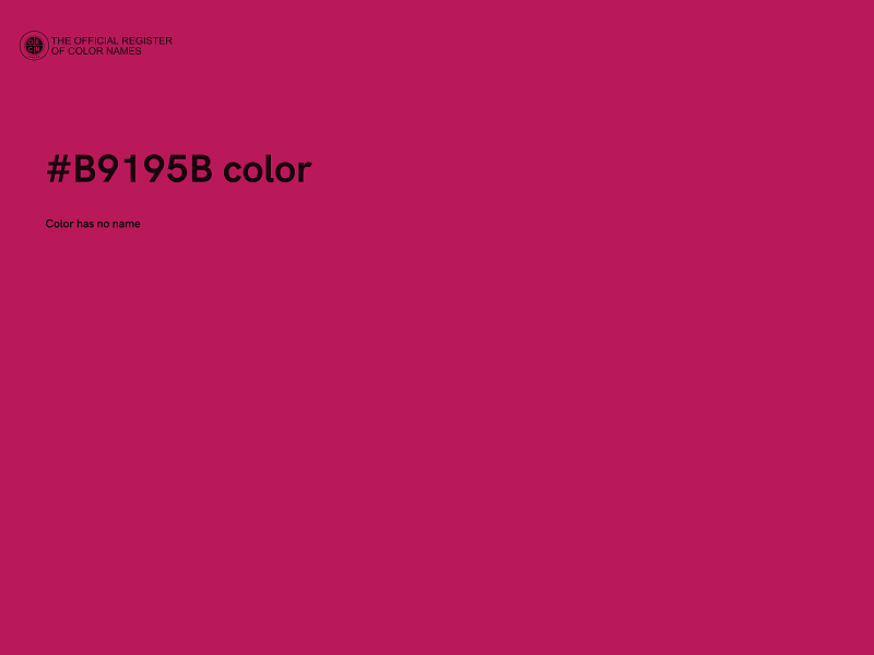 #B9195B color image