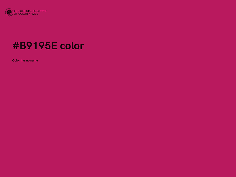 #B9195E color image