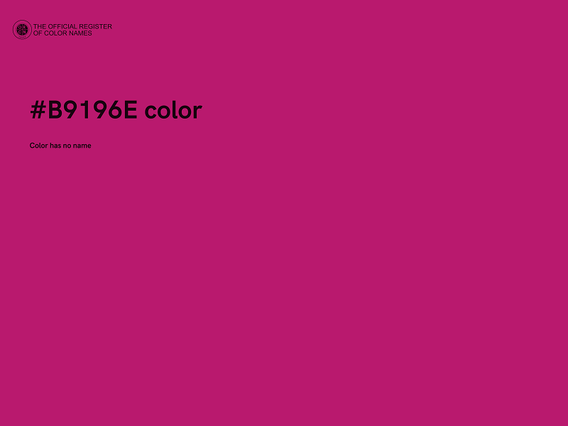 #B9196E color image