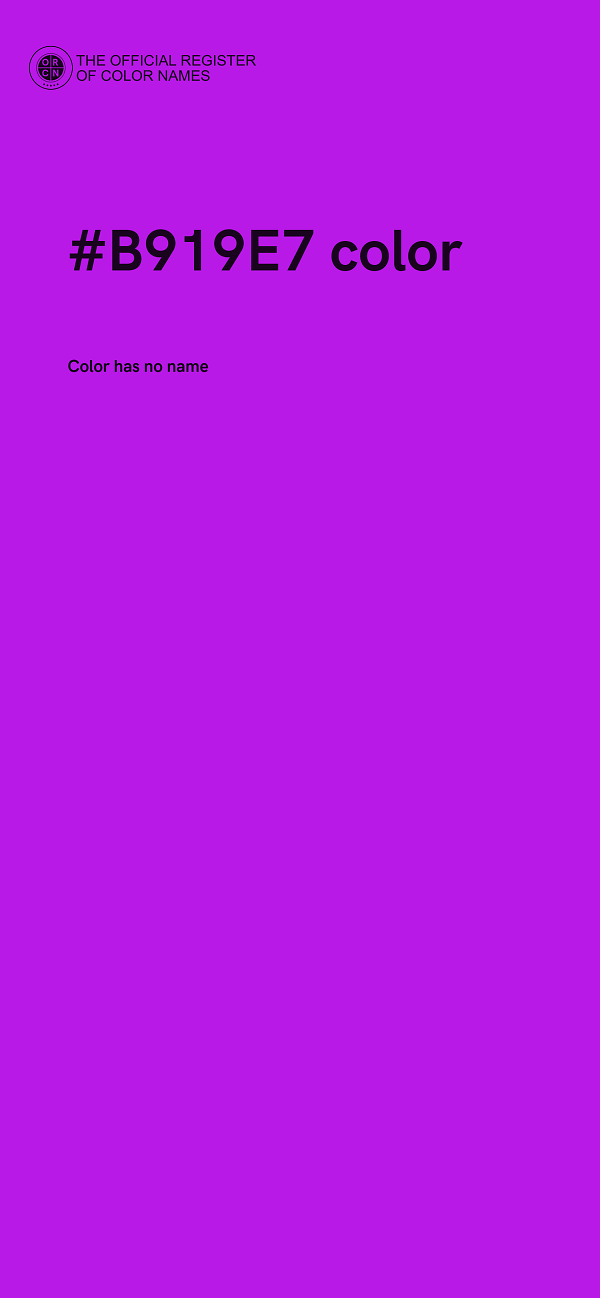 #B919E7 color image