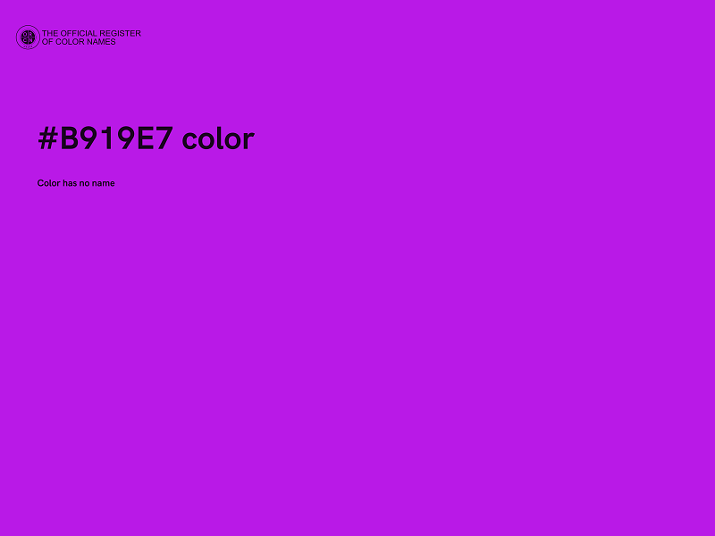 #B919E7 color image