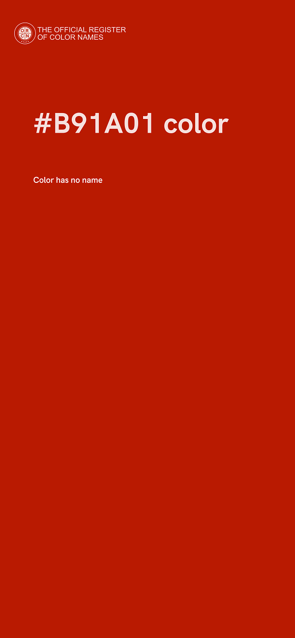#B91A01 color image