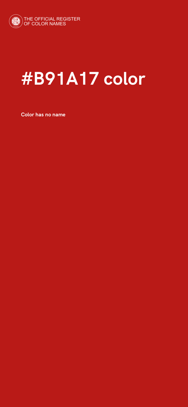 #B91A17 color image