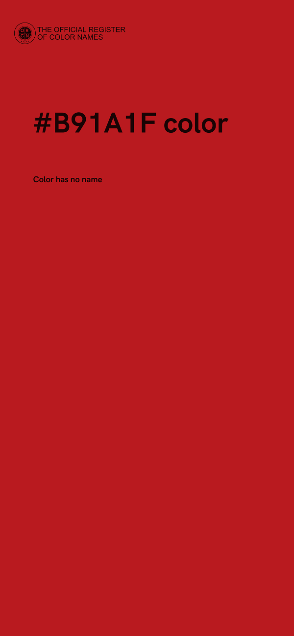 #B91A1F color image