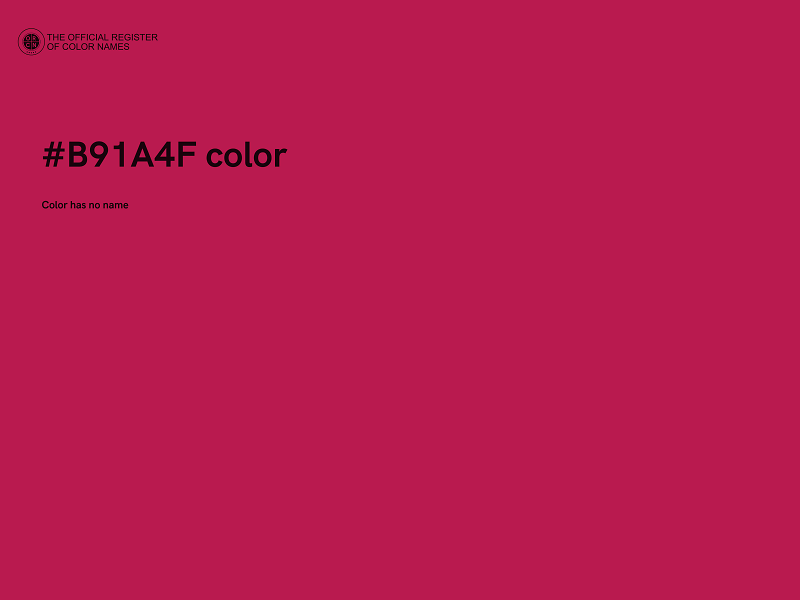 #B91A4F color image