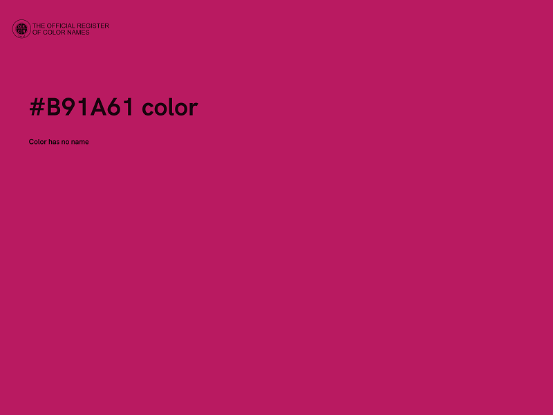 #B91A61 color image