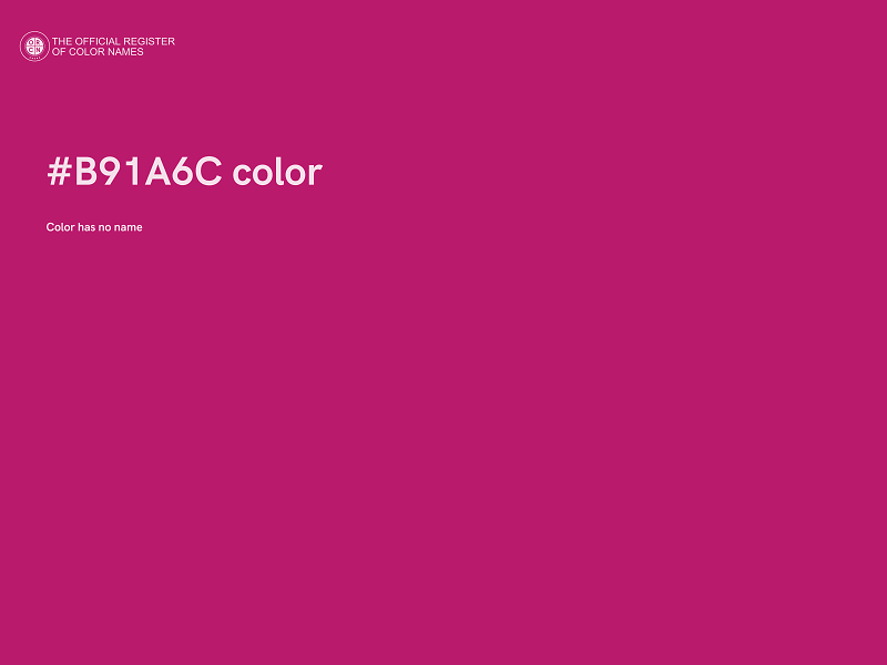 #B91A6C color image