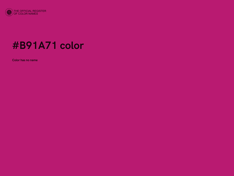 #B91A71 color image