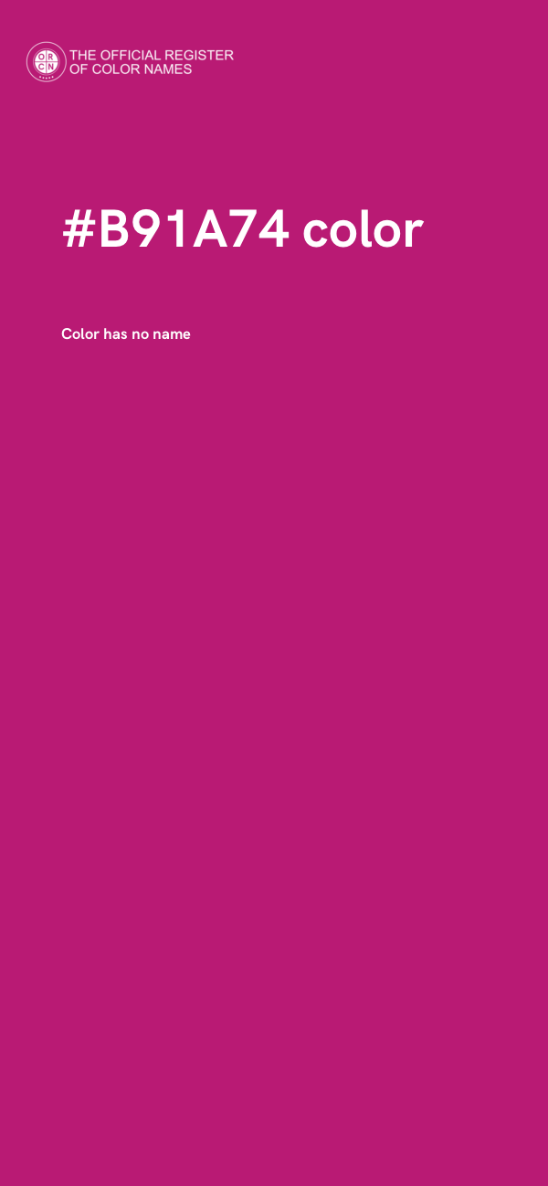 #B91A74 color image