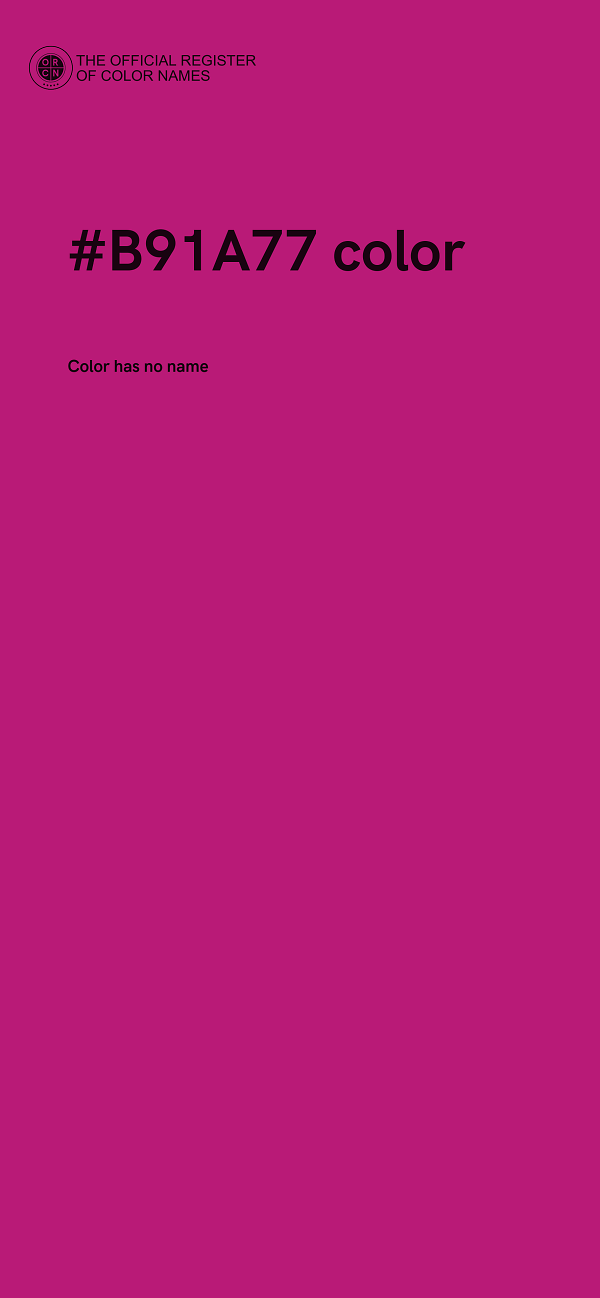 #B91A77 color image