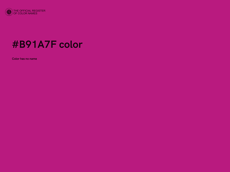 #B91A7F color image