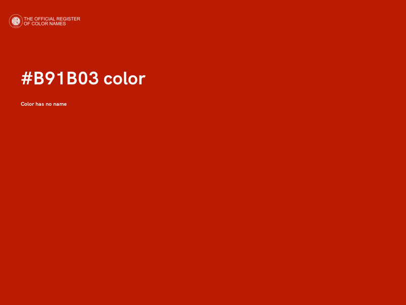 #B91B03 color image
