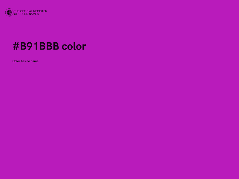 #B91BBB color image