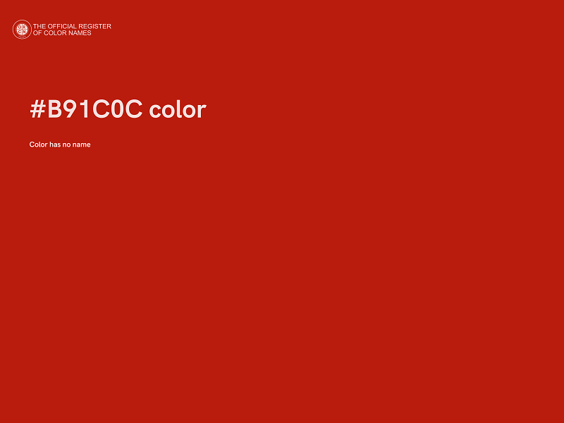 #B91C0C color image