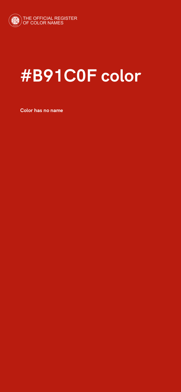 #B91C0F color image