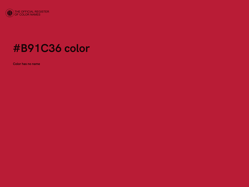#B91C36 color image