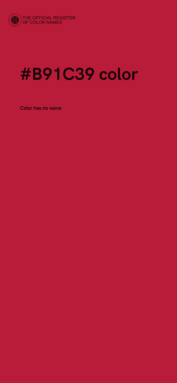 #B91C39 color image