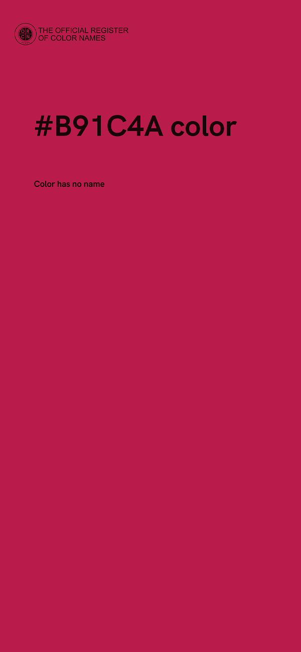 #B91C4A color image
