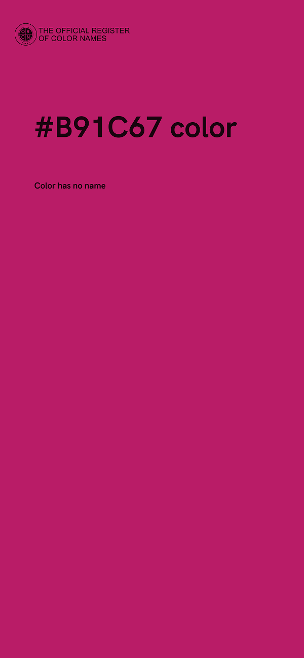 #B91C67 color image